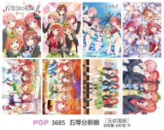 42*29CM 8pcs/set The Quintessential Quintuplets Cartoon Anime Paper Poster