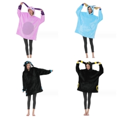 4 Styles Pokemon Cartoon Cosplay New Kawaii Pyjamas Warm Winter Anime Hooded Hoodie