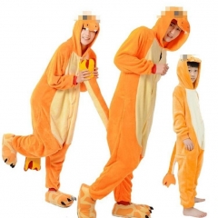 Pokemon Charmander Cartoon Cosplay New Kawaii Pyjamas Warm Winter Anime Flannel Pajamas