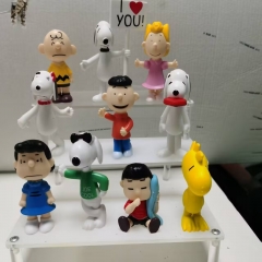 10PCS/SET Peanuts Cartoon Anime PVC Figure Toy