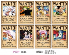 42*29CM 8pcs/set One Piece Cartoon Anime Paper Poster