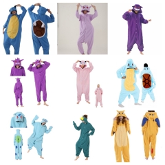 17 Styles Pokemon Gengar Cartoon Cosplay New Kawaii Pyjamas Warm Winter Anime Flannel Pajamas