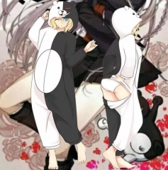 Danganronpa: Trigger Happy Havoc monokuma Cartoon Cosplay New Kawaii Pyjamas Warm Winter Anime Flannel Pajamas