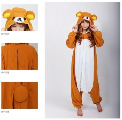 3 Styles Rilakkuma Cartoon Cosplay New Kawaii Pyjamas Warm Winter Anime Flannel Pajamas