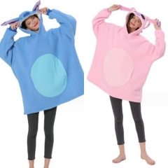2 Styles Lilo & Stitch Cartoon Cosplay New Kawaii Pyjamas Warm Winter Anime Hooded Hoodie