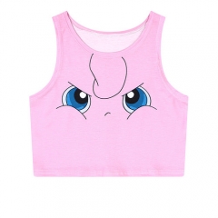 Japanese Cartoon Pokemon Sexy Short T shirts Girls 3D Top Tee