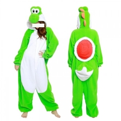 Super Mario Bro Yoshi Cartoon Cosplay New Kawaii Pyjamas Warm Winter Anime Flannel Pajamas