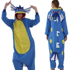 Pokemon Gyarados Cartoon Cosplay New Kawaii Pyjamas Warm Winter Anime Flannel Pajamas