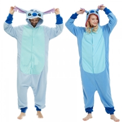3 Styles Lilo & Stitch Cartoon Cosplay New Kawaii Pyjamas Warm Winter Anime Flannel Pajamas