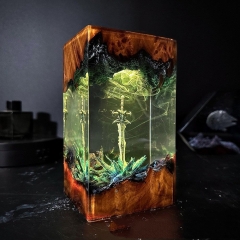 彩光 魔幻系列实木树脂夜灯魔剑艺术夜灯游戏爱好者的礼物圣诞节礼物