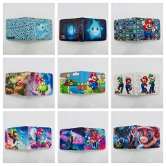 10 Styles Super Mario Bro Cartoon Purse Anime Short Wallet