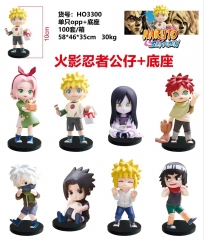 8PCS/SET Naruto Cartoon Anime PVC Figure Toy