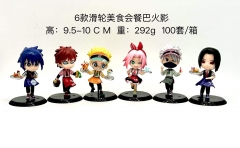 6PCS/SET 9.5-10CM Naruto Cartoon Anime PVC Figure Toy
