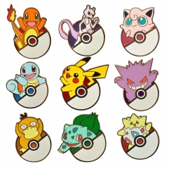 9 Styles 35mm Pokemon Pikachu Cartoon Pin Anime Alloy Brooch