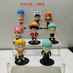 9cm 8PCS/SET One Piece Cartoon Anime PVC Figure Toy