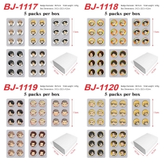 8 Styles Attack on Titan/Shingeki No Kyojin Cartoon Pin Anime Brooch Set