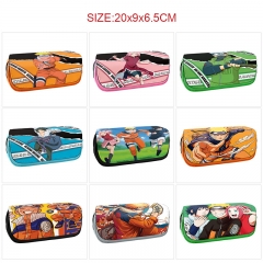 10 Styles Naruto Cartoon PU Pen Bag Students Anime Pencil Bags