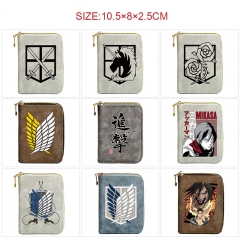 10 Styles Attack on Titan/Shingeki No Kyojin Cartoon Card Holder Bag Anime Card Bag