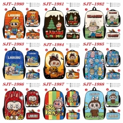 15 Styles POP MART Labubu Cartoon Anime Backpack Bag+Lunch Bag+Pencil Bag Set