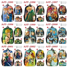 10 Styles The Legend of Zelda Cartoon Anime Backpack Bag+Lunch Bag+Pencil Bag Set
