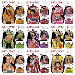 10 Styles One Piece Cartoon Anime Backpack Bag+Lunch Bag+Pencil Bag Set