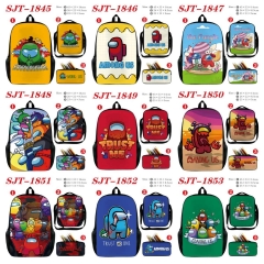 10 Styles Among Us Cartoon Anime Backpack Bag+Lunch Bag+Pencil Bag Set