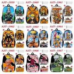 10 Styles Naruto Cartoon Anime Backpack Bag+Lunch Bag+Pencil Bag Set