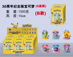2 Styles 6PCS/SET 16cm Pokemon Cartoon Anime PVC Figure Toy