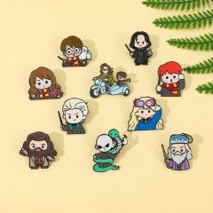 10 Styles Harry Potter Cartoon Pin Anime Alloy Brooch
