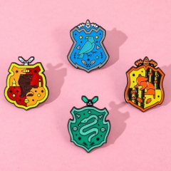 4 Styles Harry Potter Cartoon Pin Anime Alloy Brooch
