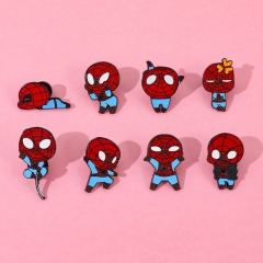 8  Styles Spider-Man Cartoon Pin Anime Alloy Brooch