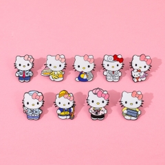9 Styles Hello Kitty Cartoon Pin Anime Alloy Brooch