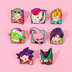 8 Styles Dragon Ball Z Cartoon Pin Anime Alloy Brooch