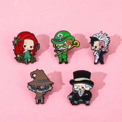 5 Styles Suicide Squad Cartoon Pin Anime Alloy Brooch