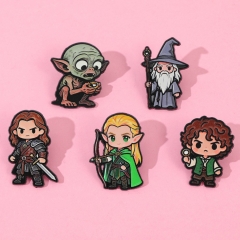 5 Styles The Lord of the Rings Cartoon Pin Anime Alloy Brooch