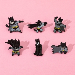 6 Styles Batman Cartoon Pin Anime Alloy Brooch