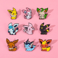9 Styles Pokemon Cartoon Pin Anime Alloy Brooch