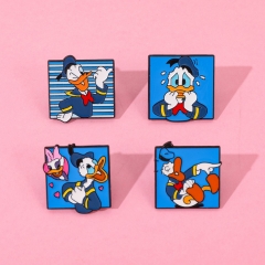 4 Styles Donald Duck Cartoon Pin Anime Alloy Brooch