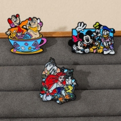 3 Styles Mickey Mouse and Donald Duck Cartoon Pin Anime Alloy Brooch