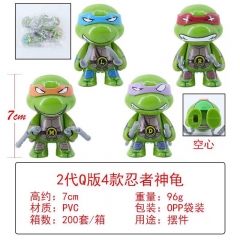 Q版4款忍者神龟 手办，高约：7cm，重量：100g，包装：OPP袋装