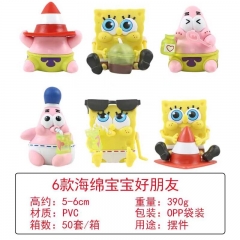 6款海绵宝宝好朋友 手办，高约：5-8cm，重量：390g，包装：OPP袋装