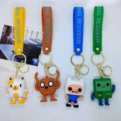 4 Styles Adventure Time Cartoon Anime Figure Keychain