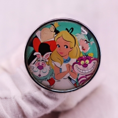 Alice in Wonderland Cartoon Decorative Alloy Anime Brooch Pin Badge