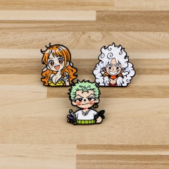 3 Styles One Piece Cartoon Pin Anime Alloy Brooch