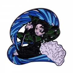 Demon Slayer: Kimetsu no Yaiba Cartoon Decorative Alloy Anime Brooch Pin Badge