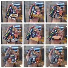 26 Styles Tom and Jerry Cartoon Anime PVC Figures Keychain