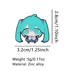 Hatsune Miku Cartoon Pin Anime Alloy Brooch