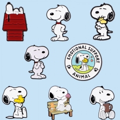 6 Styles Snoopy Cartoon Pin Anime Alloy Brooch