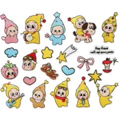 20 Styles POP MART Twinkle Twinkle Cartoon Anime Embroidered Fabric Patch