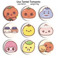 58mm 10 Styles Uso Tantei Tomanto Cartoon Pin Anime Tinplate Brooch